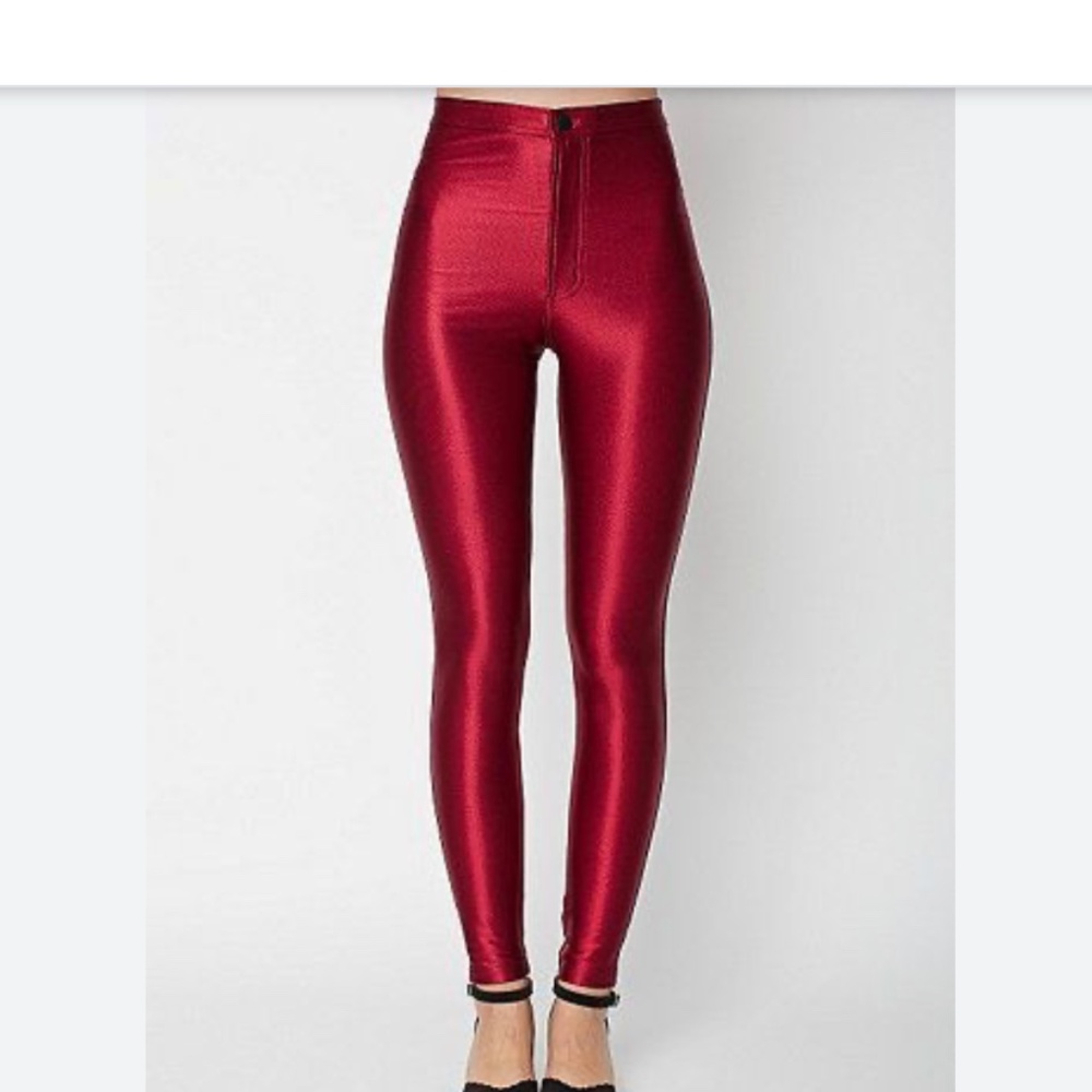 American Apparel Disco Pants - Cranberry